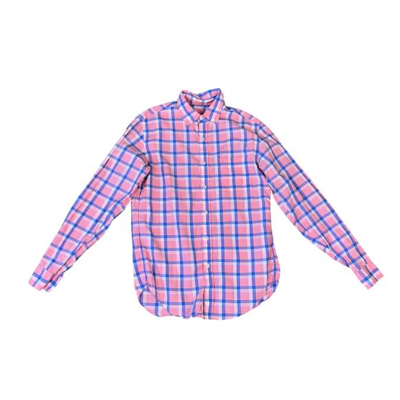 J Crew Lightweight Cotton Button Up Plaid Shirt US Men's S - Picture 1 of 6